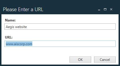 Document Library Please Enter a URL dialog