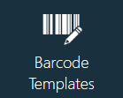 CReate a Barcode Template button