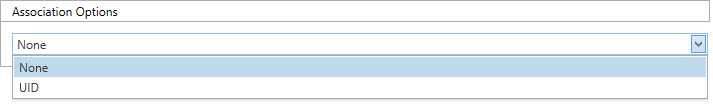 Association options UID mapping template