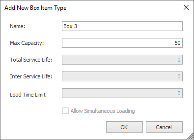 Add New Box Item Type dialog