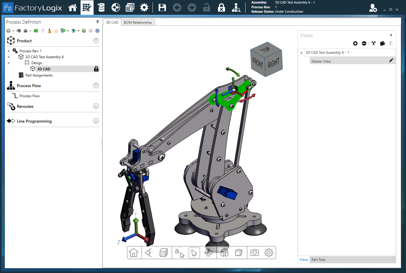 Handles displayed for a part