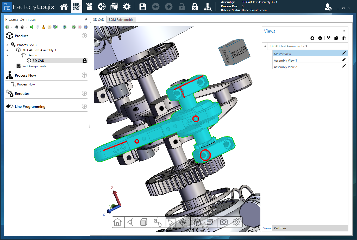 Selected parts to hide
