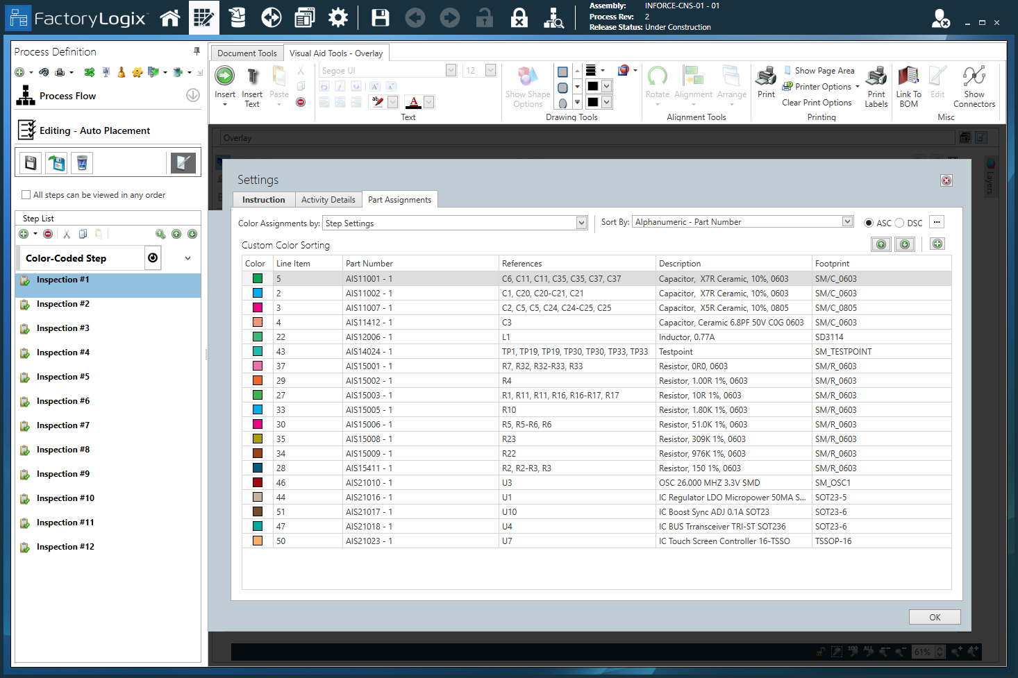 Custom Color Sorting - Color Coded Step