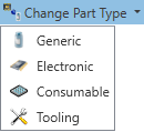 Change Part Type menu