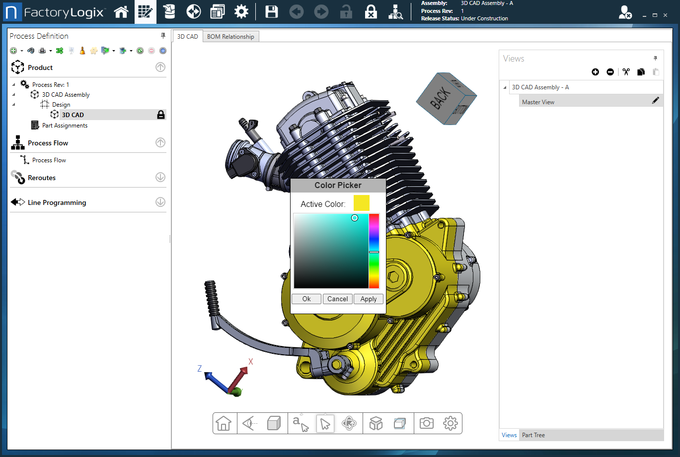 Use the Color Picket to select a new color