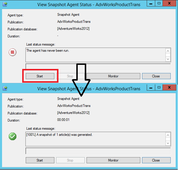 Select the Start button