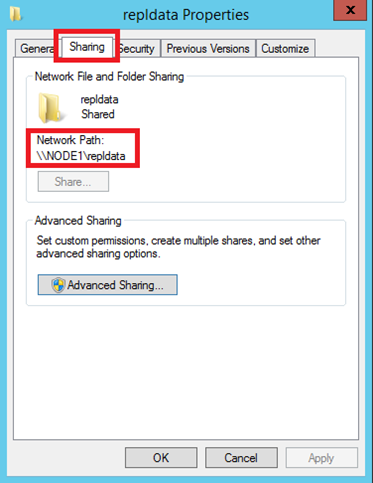 snapshot folder for replication