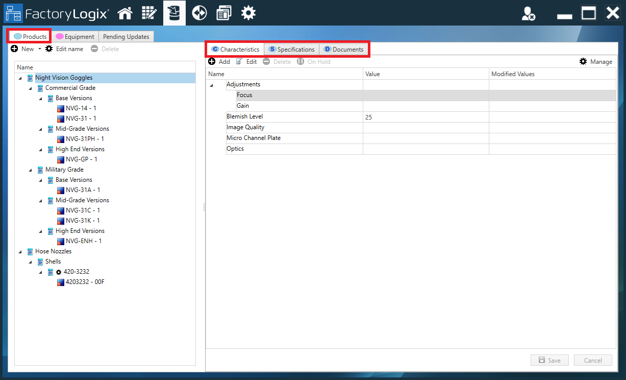 Products tab and related tabs.png