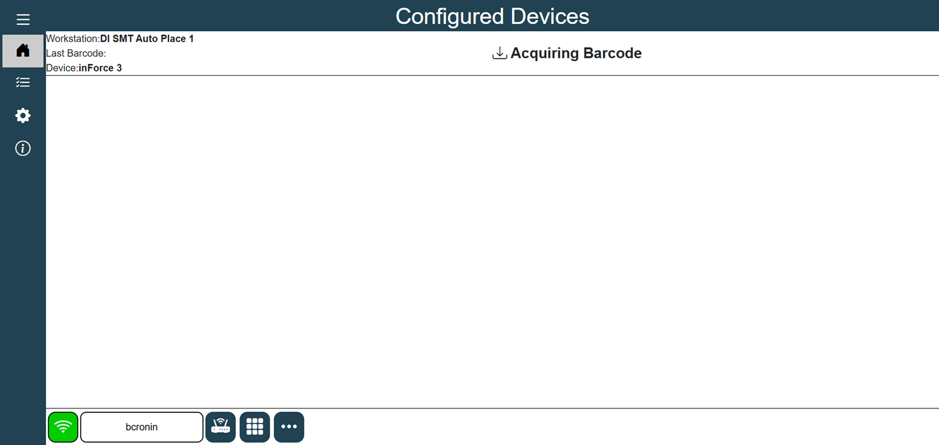 inForce 3 - Acquiring Barcode