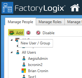 Select Add New User or Group