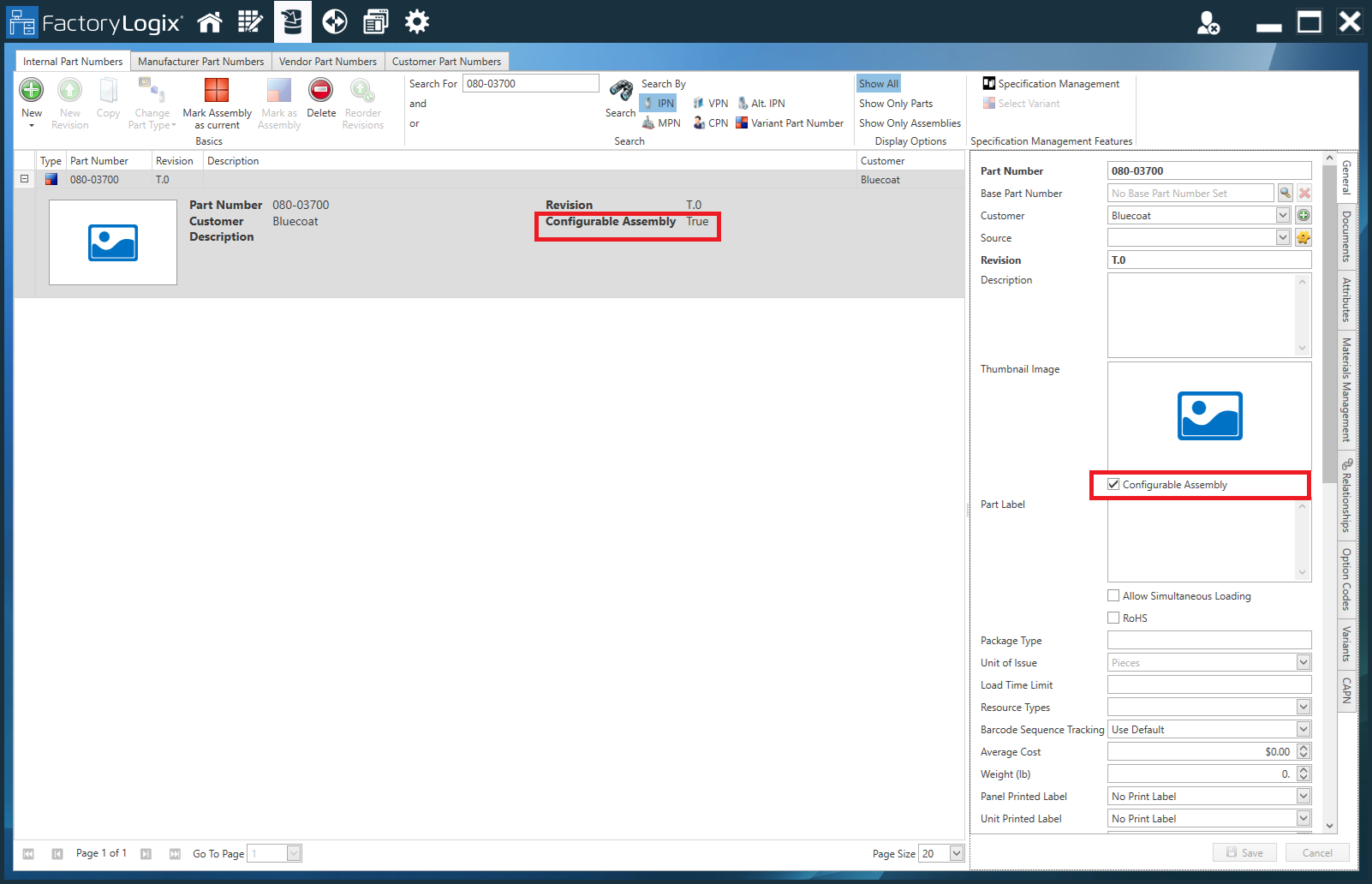Change assembly to configurable