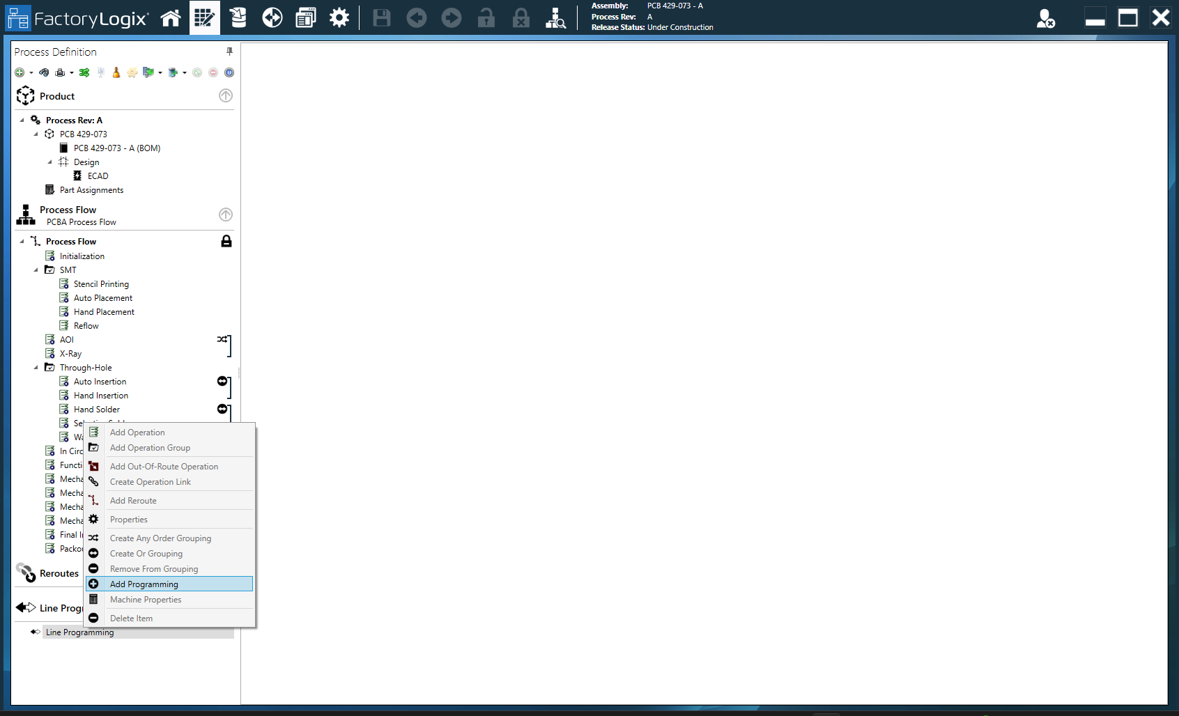Select Line Programming