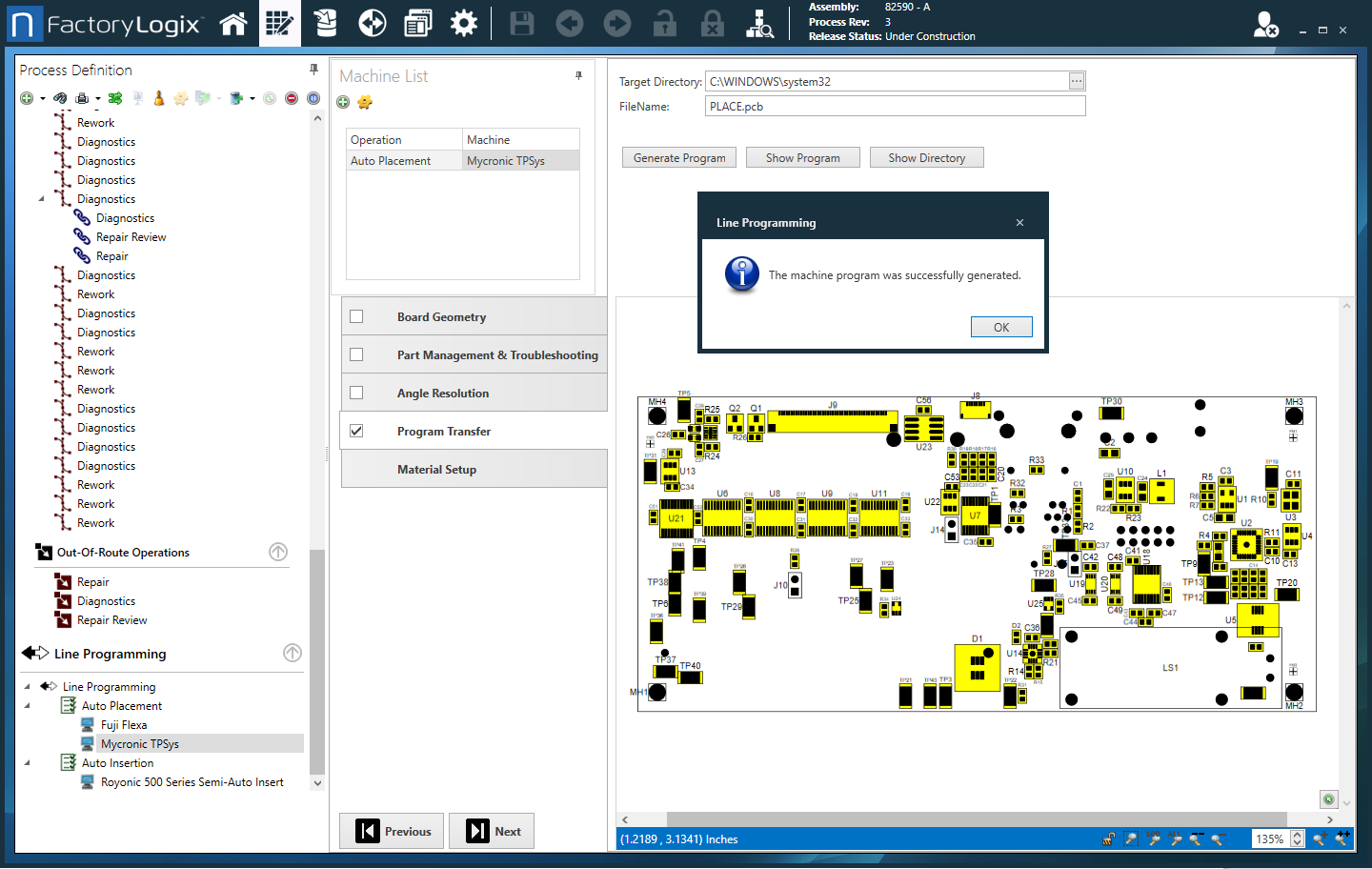 Program Transfer options