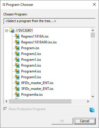 IS Program Chooser dialog
