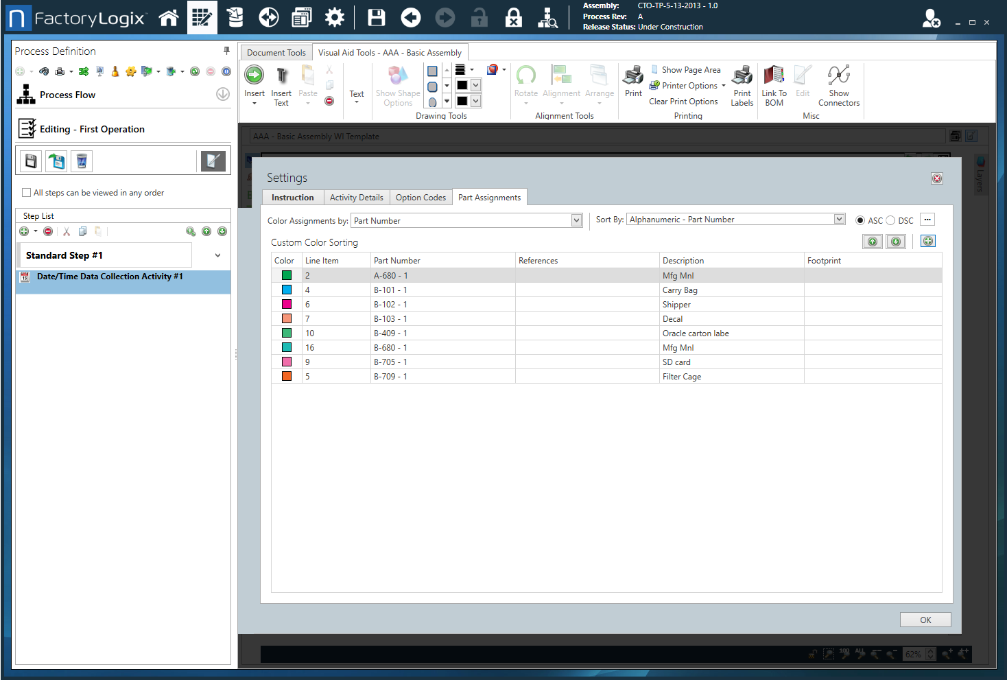 Collect a Date Time Activity - Part Assignments tab