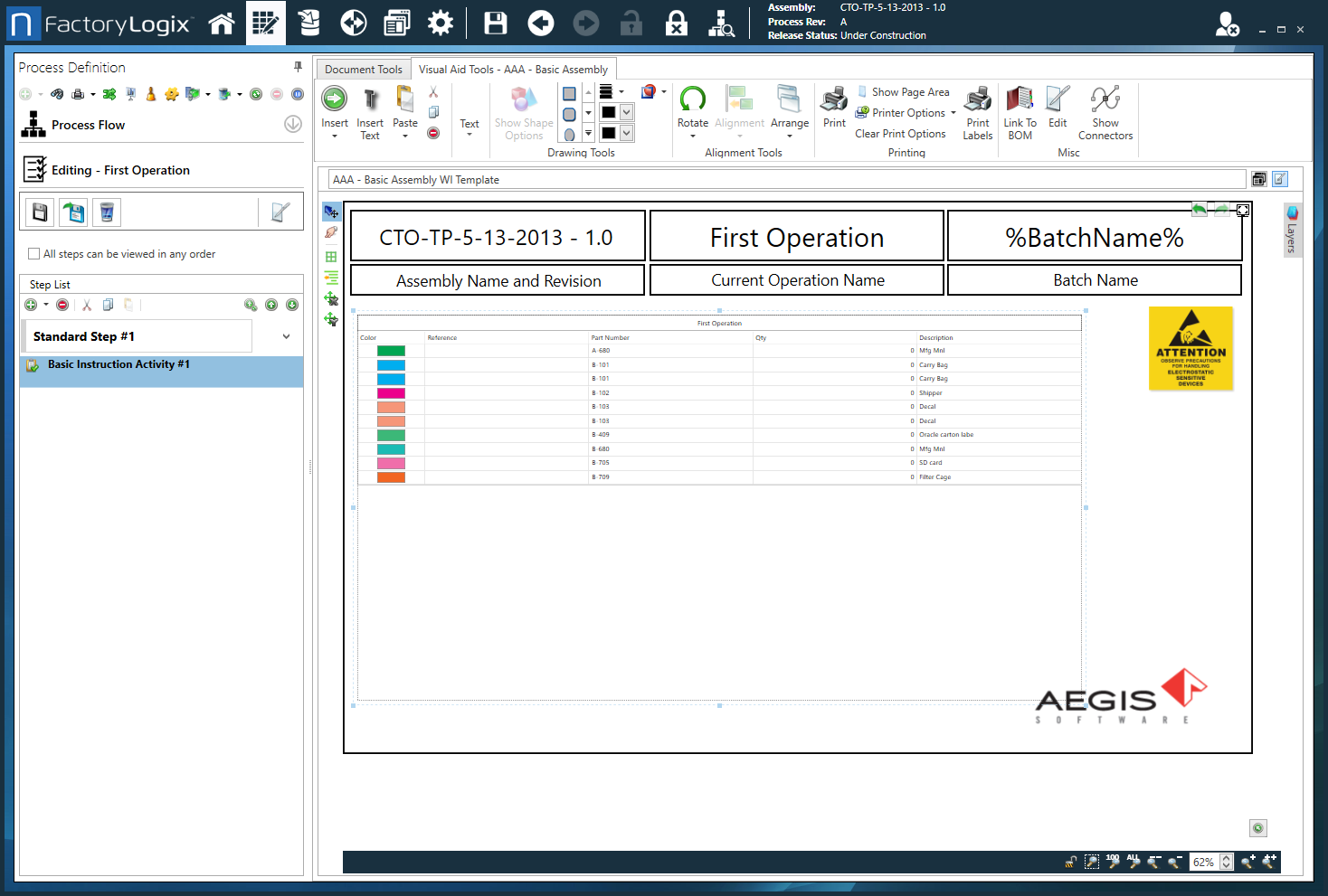 Basic Instruction Activity Part Assignments