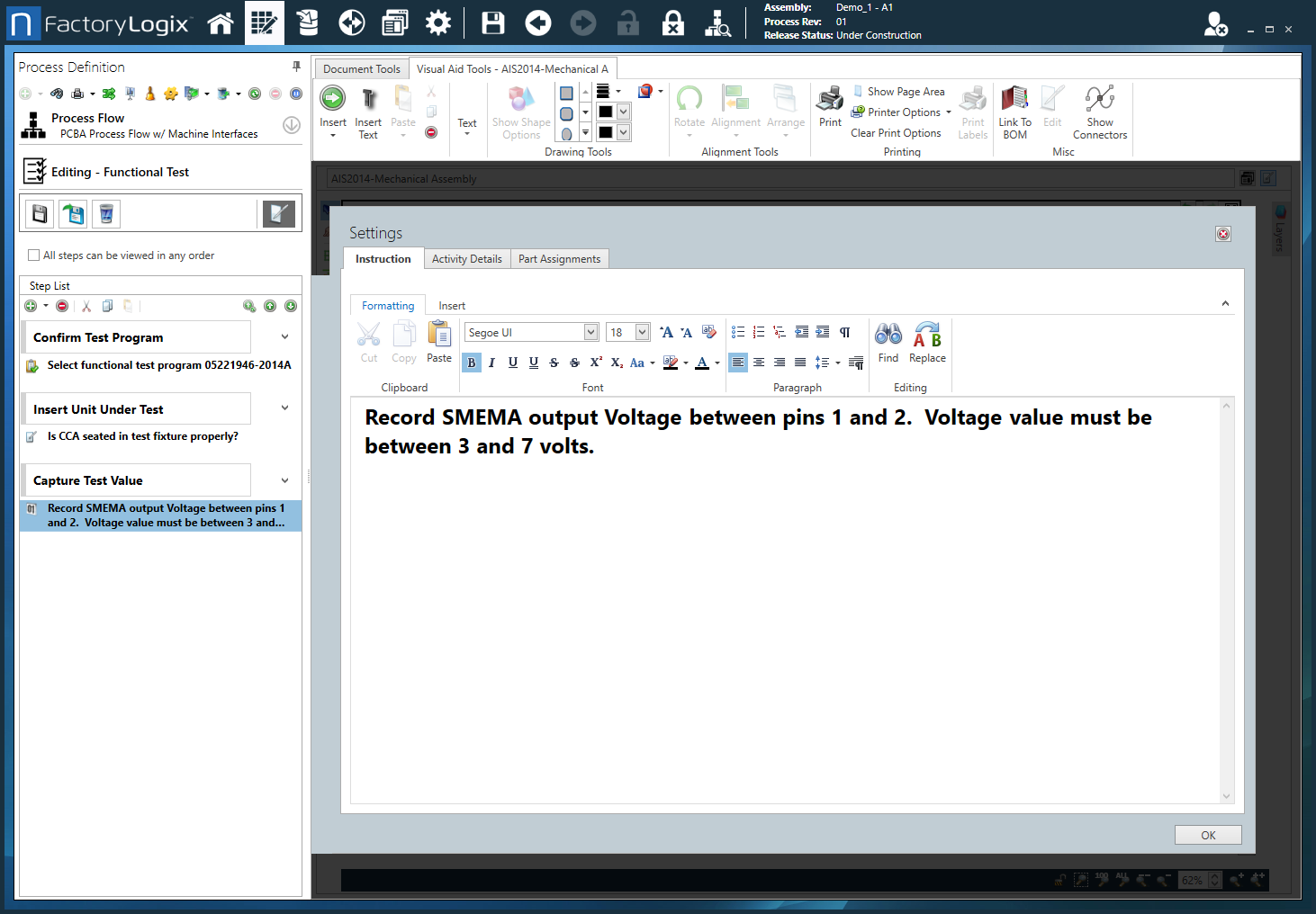 Collect a Number activity - Instruction tab