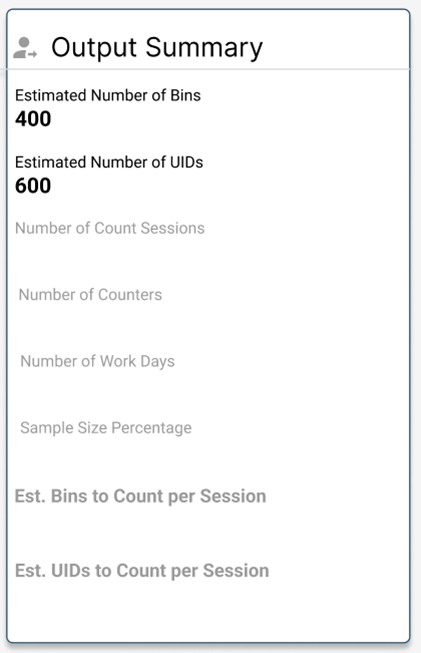 Output Summary view - Audit Plan widnow