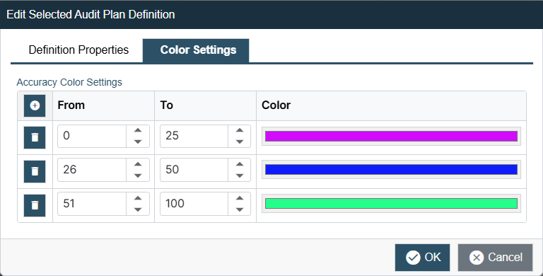 Color Settings tab