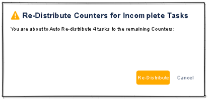 Plan Overview tab - Redistribute Counters dialog