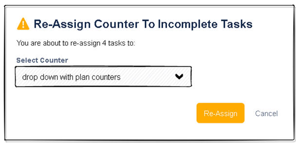 Reassign Counter dialog