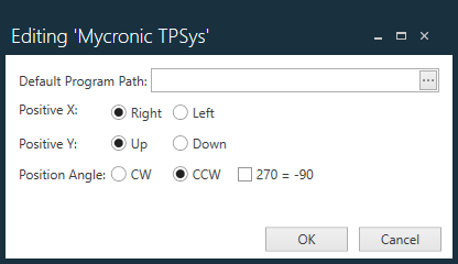 Mycronic Machine Properties