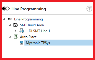 Select Mycronic under Line Programming