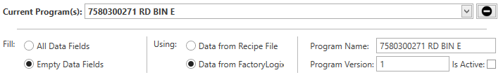 Current Program(s) drop-down