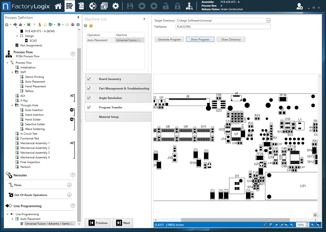 Universal Program Transfer options
