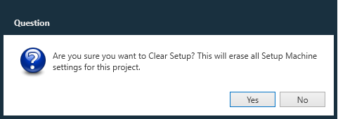 Clear Setup message