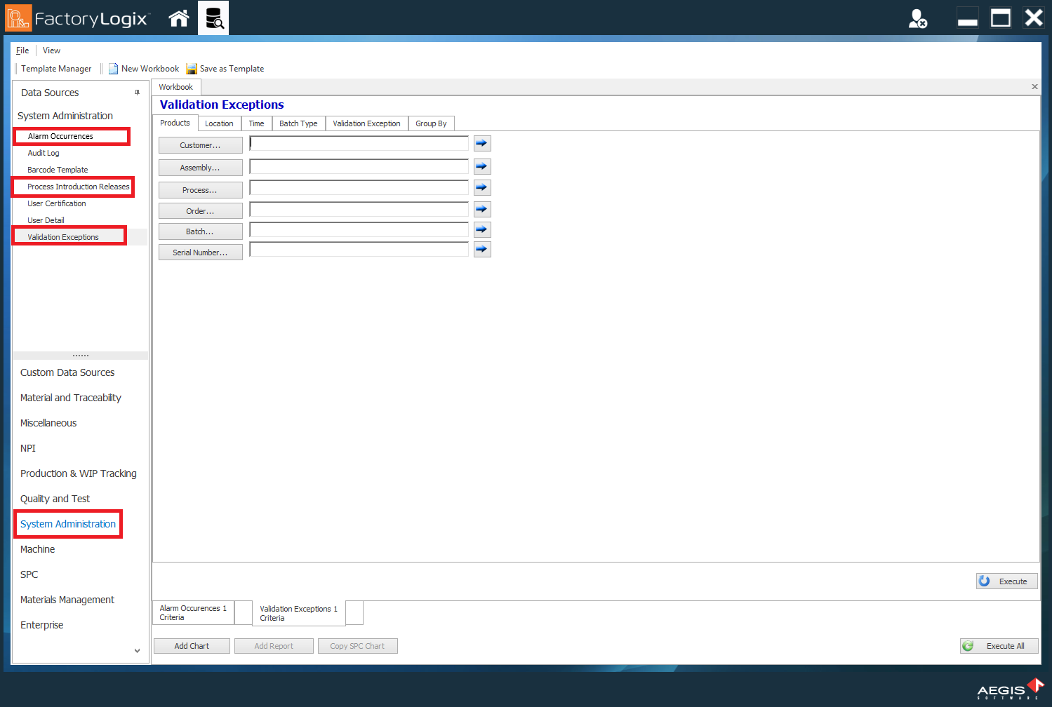 DataMiner data sources in the System Administration category