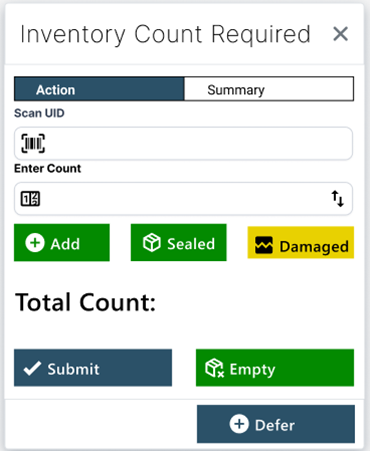 Inventory Count Required