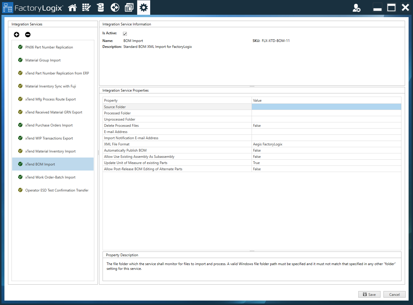 Integration Services window