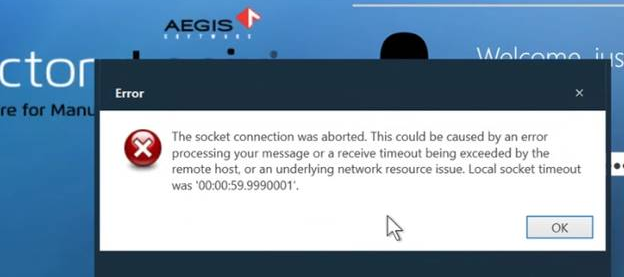 socket connection error message