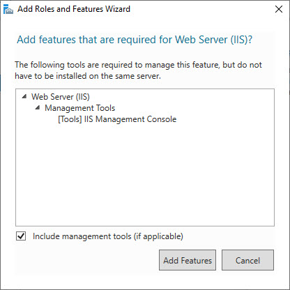 Select the Add Features button